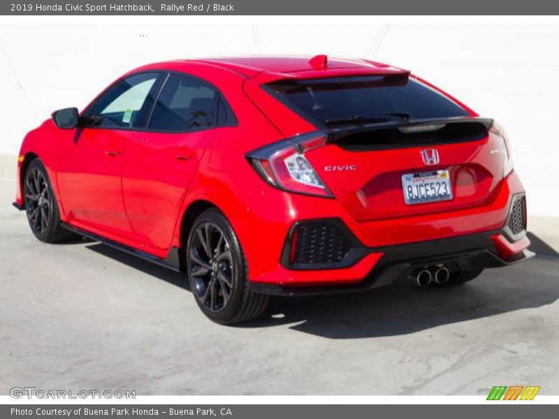 Rallye Red / Black 2019 Honda Civic Sport Hatchback