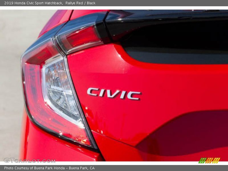 Rallye Red / Black 2019 Honda Civic Sport Hatchback