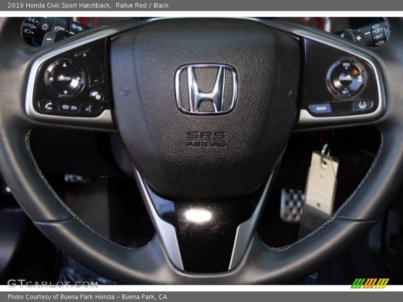 Rallye Red / Black 2019 Honda Civic Sport Hatchback