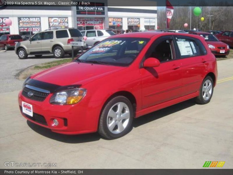 Classic Red / Black 2009 Kia Spectra 5 SX Wagon