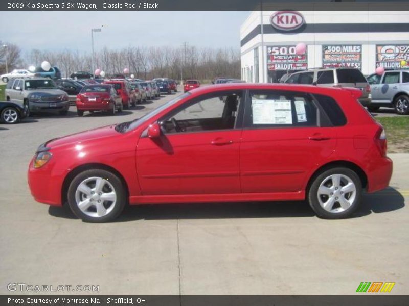 Classic Red / Black 2009 Kia Spectra 5 SX Wagon