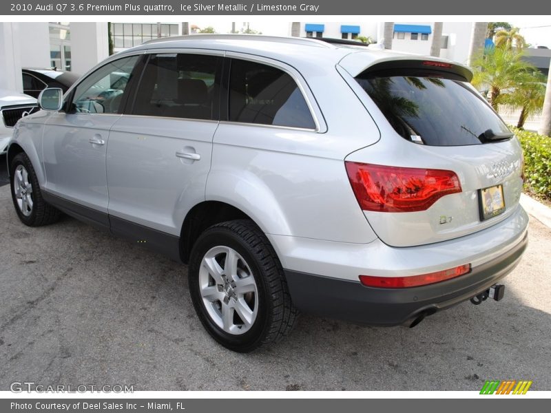 Ice Silver Metallic / Limestone Gray 2010 Audi Q7 3.6 Premium Plus quattro