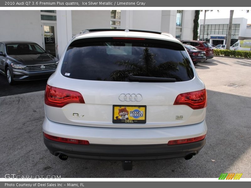Ice Silver Metallic / Limestone Gray 2010 Audi Q7 3.6 Premium Plus quattro