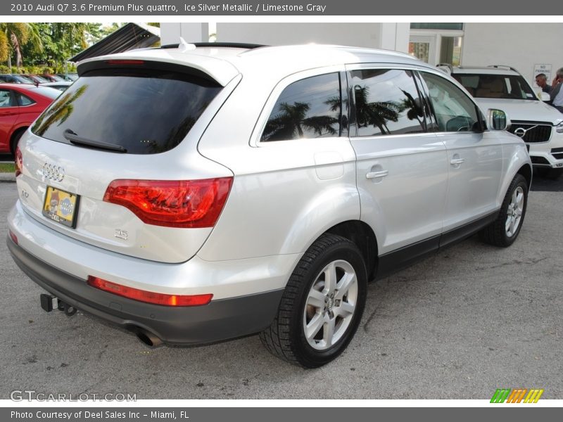 Ice Silver Metallic / Limestone Gray 2010 Audi Q7 3.6 Premium Plus quattro