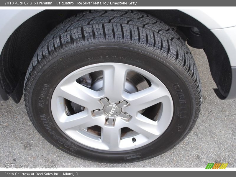Ice Silver Metallic / Limestone Gray 2010 Audi Q7 3.6 Premium Plus quattro