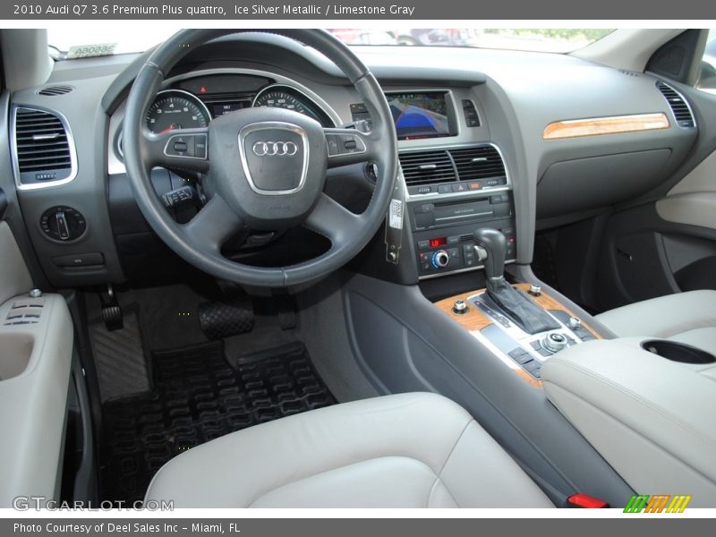 Ice Silver Metallic / Limestone Gray 2010 Audi Q7 3.6 Premium Plus quattro