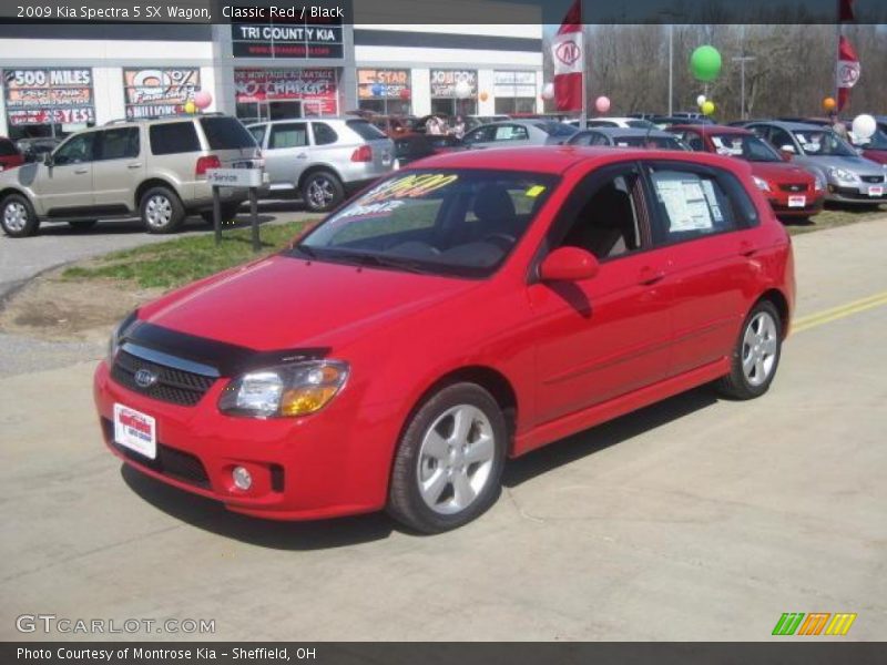 Classic Red / Black 2009 Kia Spectra 5 SX Wagon
