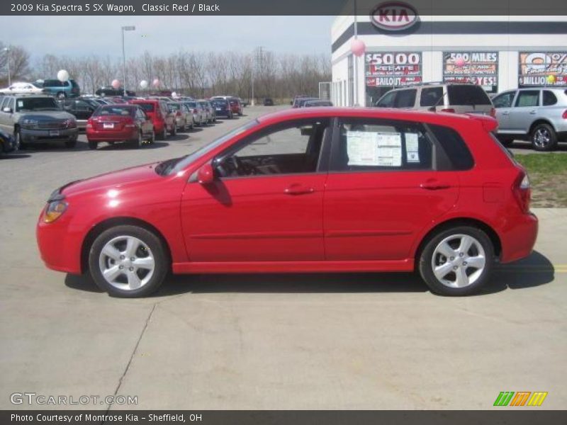 Classic Red / Black 2009 Kia Spectra 5 SX Wagon