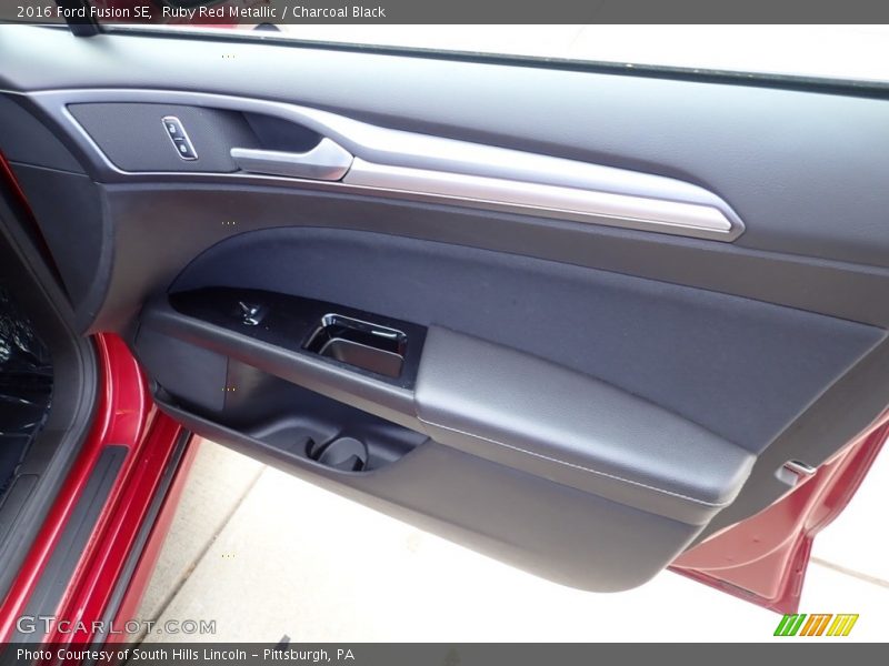 Ruby Red Metallic / Charcoal Black 2016 Ford Fusion SE