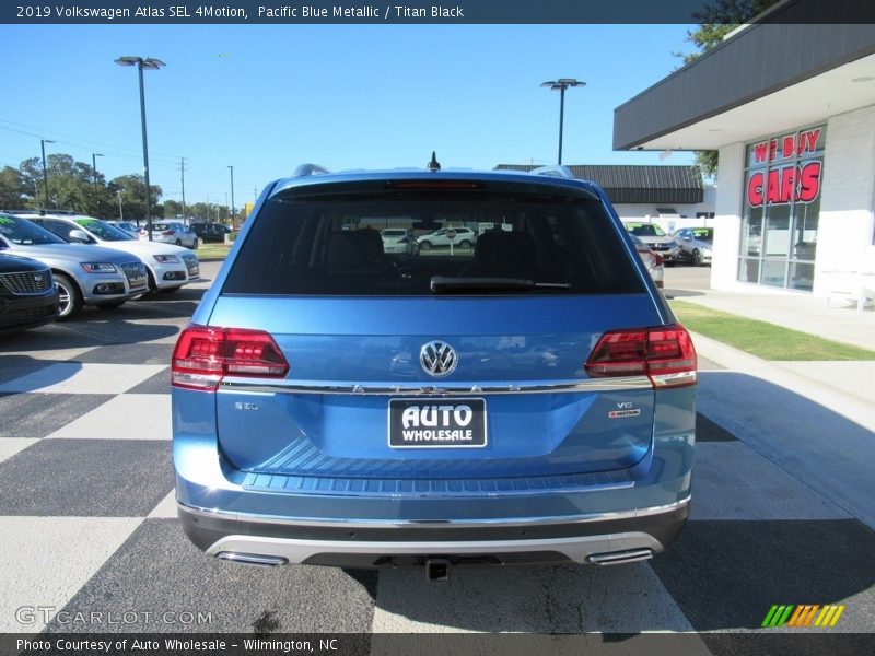 Pacific Blue Metallic / Titan Black 2019 Volkswagen Atlas SEL 4Motion