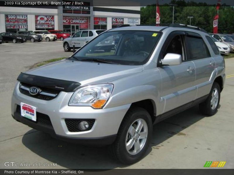 Bright Silver / Black 2009 Kia Sportage EX V6