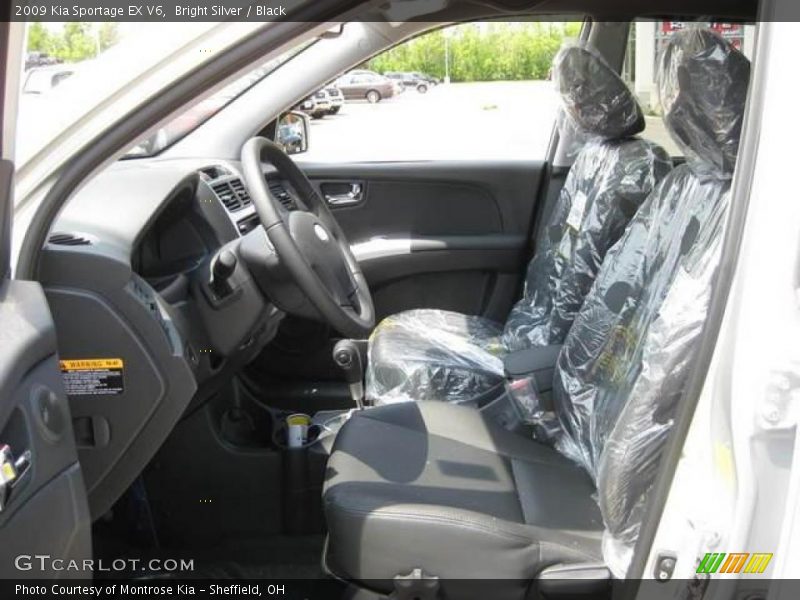 Bright Silver / Black 2009 Kia Sportage EX V6