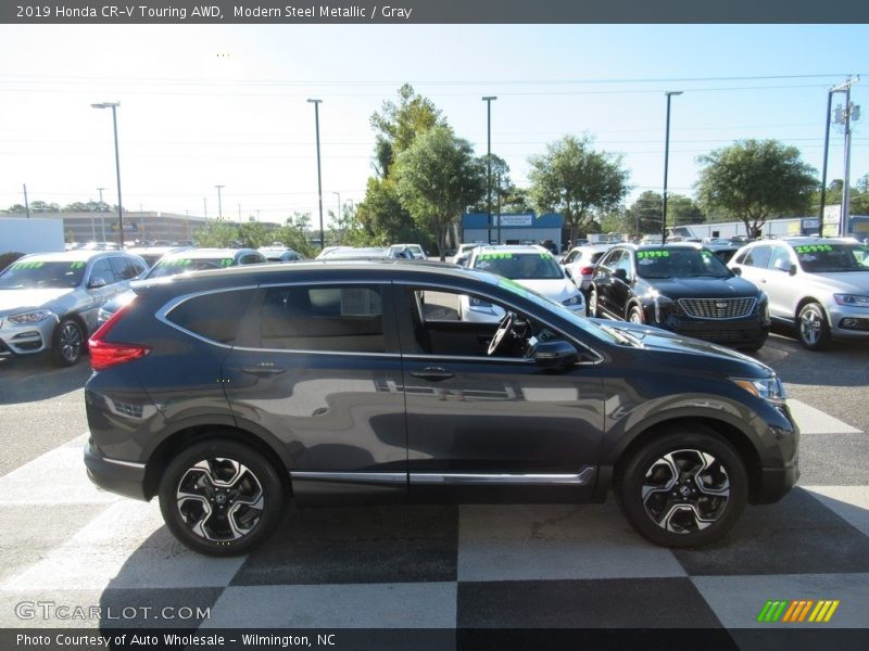 Modern Steel Metallic / Gray 2019 Honda CR-V Touring AWD