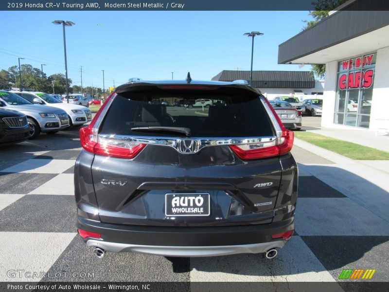 Modern Steel Metallic / Gray 2019 Honda CR-V Touring AWD