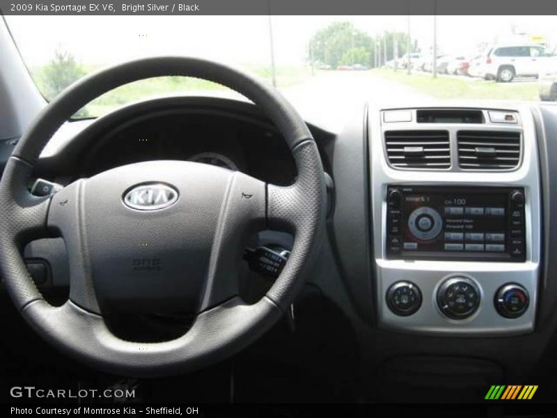 Bright Silver / Black 2009 Kia Sportage EX V6