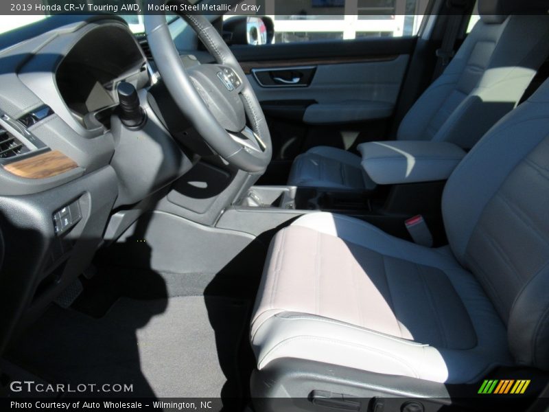 Modern Steel Metallic / Gray 2019 Honda CR-V Touring AWD