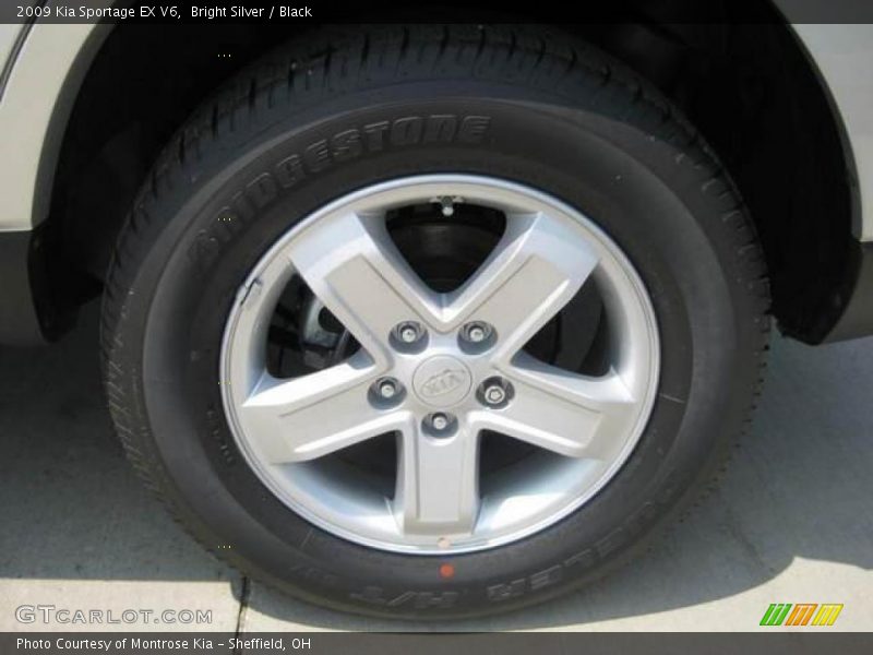 Bright Silver / Black 2009 Kia Sportage EX V6
