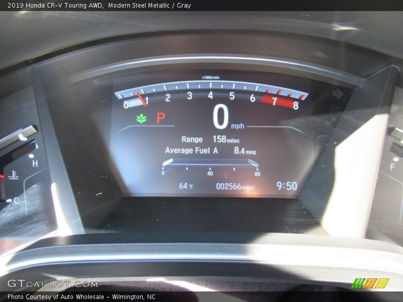 Modern Steel Metallic / Gray 2019 Honda CR-V Touring AWD