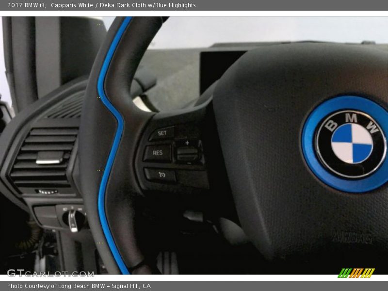 Capparis White / Deka Dark Cloth w/Blue Highlights 2017 BMW i3