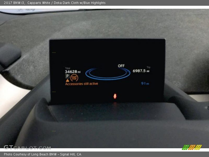 Capparis White / Deka Dark Cloth w/Blue Highlights 2017 BMW i3