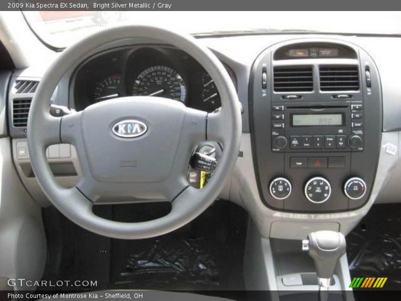 Bright Silver Metallic / Gray 2009 Kia Spectra EX Sedan