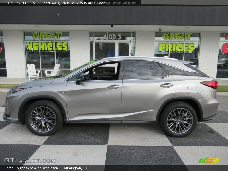 Nebula Gray Pearl / Black 2019 Lexus RX 350 F Sport AWD