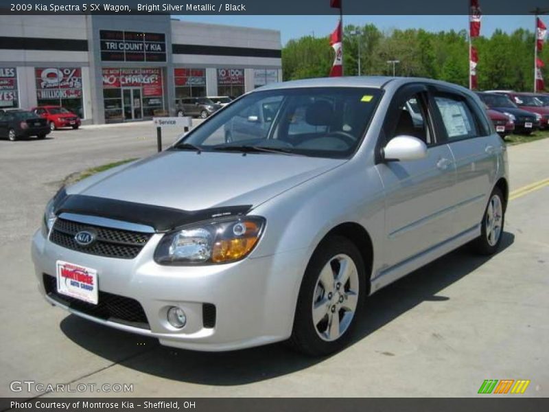 Bright Silver Metallic / Black 2009 Kia Spectra 5 SX Wagon