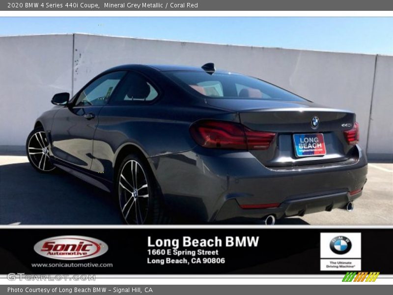 Mineral Grey Metallic / Coral Red 2020 BMW 4 Series 440i Coupe