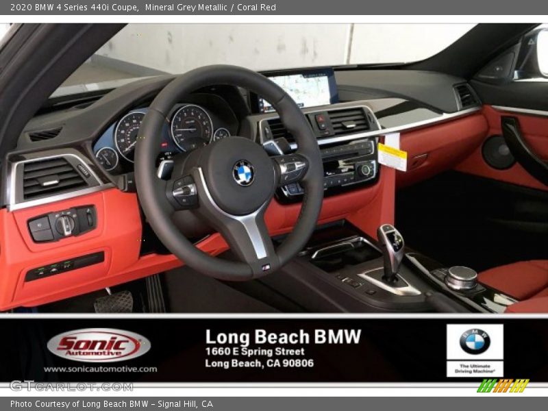Mineral Grey Metallic / Coral Red 2020 BMW 4 Series 440i Coupe