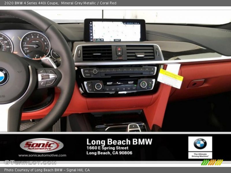 Mineral Grey Metallic / Coral Red 2020 BMW 4 Series 440i Coupe