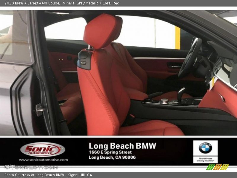 Mineral Grey Metallic / Coral Red 2020 BMW 4 Series 440i Coupe