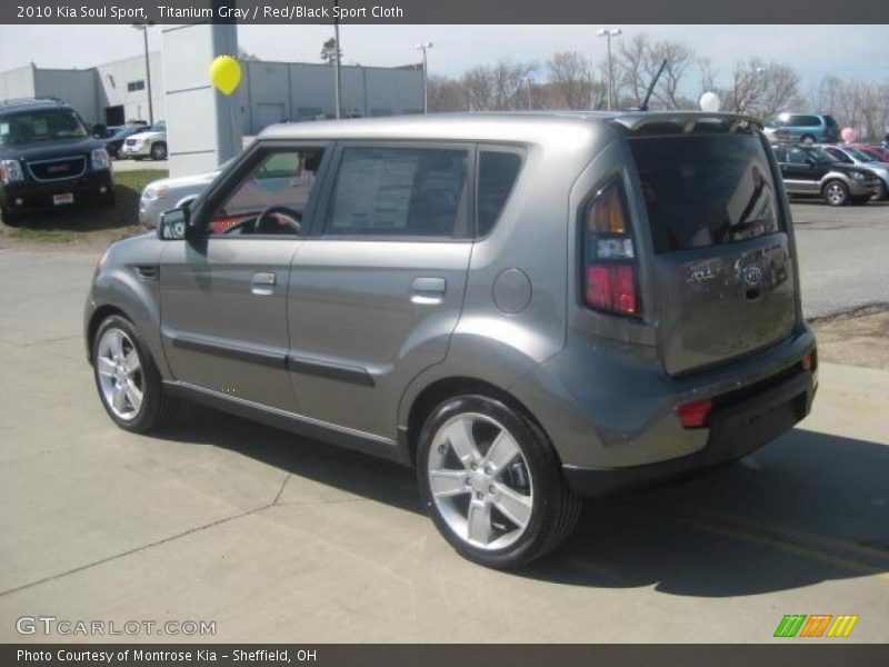 Titanium Gray / Red/Black Sport Cloth 2010 Kia Soul Sport