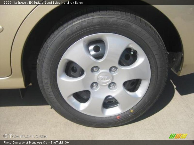 Sand Beige Metallic / Beige 2009 Kia Spectra EX Sedan
