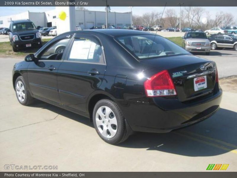 Ebony Black / Gray 2009 Kia Spectra EX Sedan