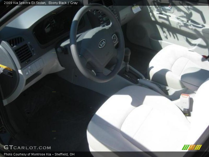 Ebony Black / Gray 2009 Kia Spectra EX Sedan