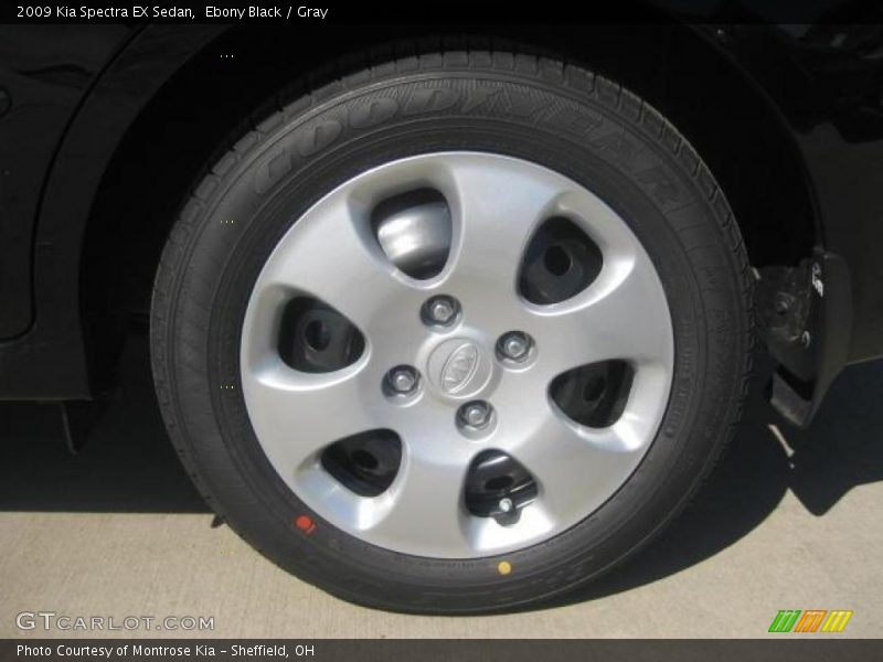 Ebony Black / Gray 2009 Kia Spectra EX Sedan