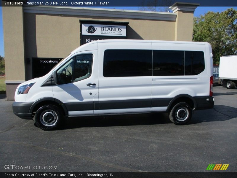 Oxford White / Pewter 2015 Ford Transit Van 250 MR Long