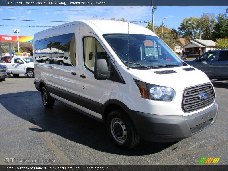 Oxford White / Pewter 2015 Ford Transit Van 250 MR Long