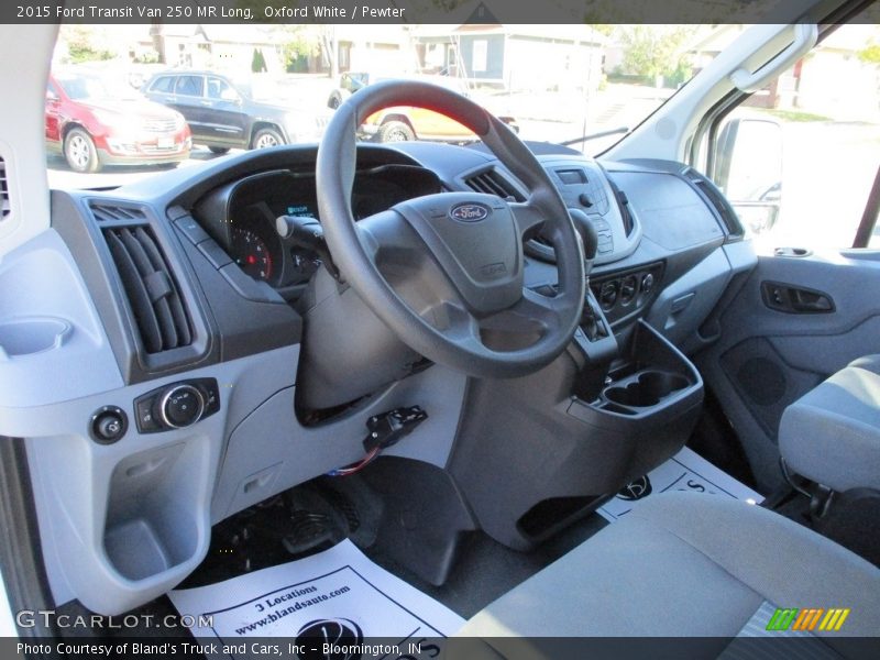 Oxford White / Pewter 2015 Ford Transit Van 250 MR Long