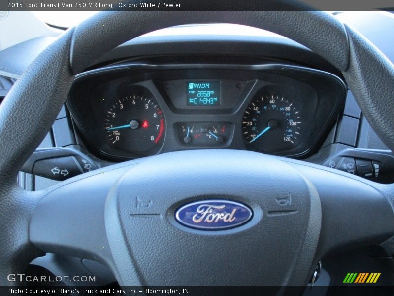 Oxford White / Pewter 2015 Ford Transit Van 250 MR Long
