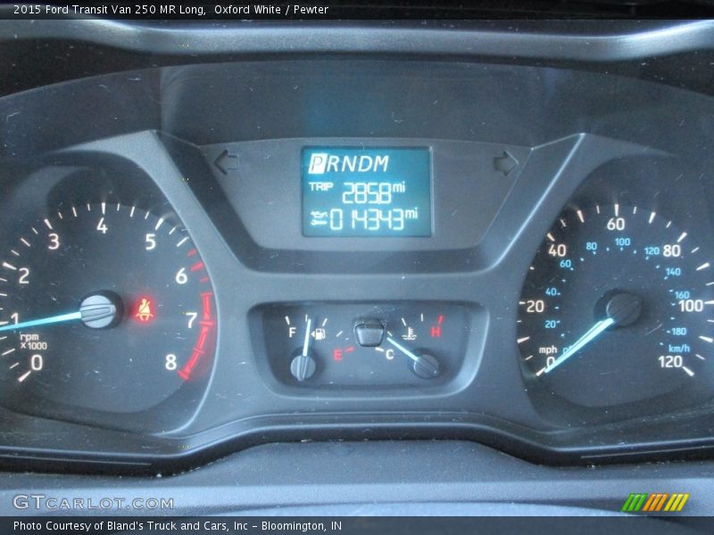 Oxford White / Pewter 2015 Ford Transit Van 250 MR Long