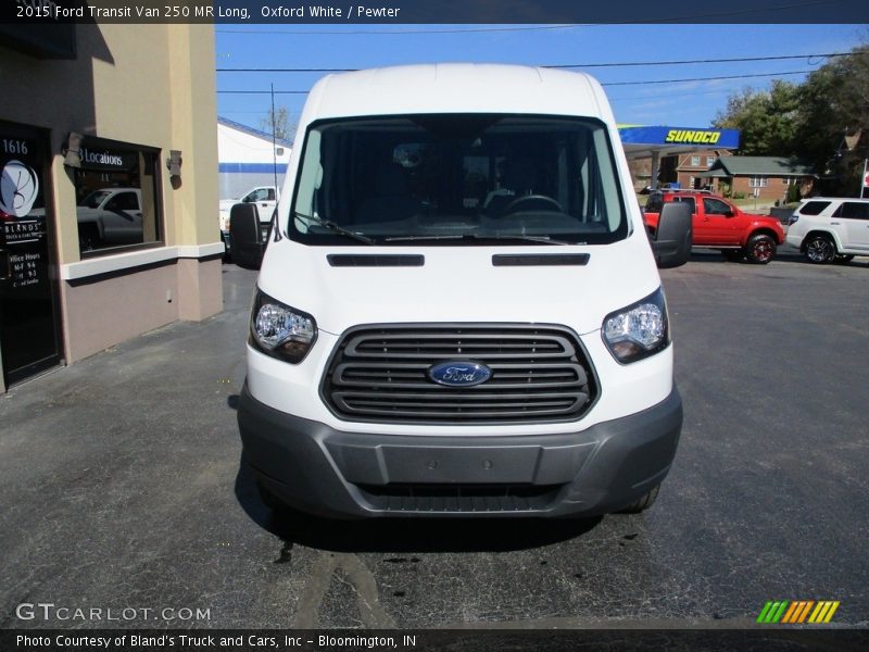 Oxford White / Pewter 2015 Ford Transit Van 250 MR Long