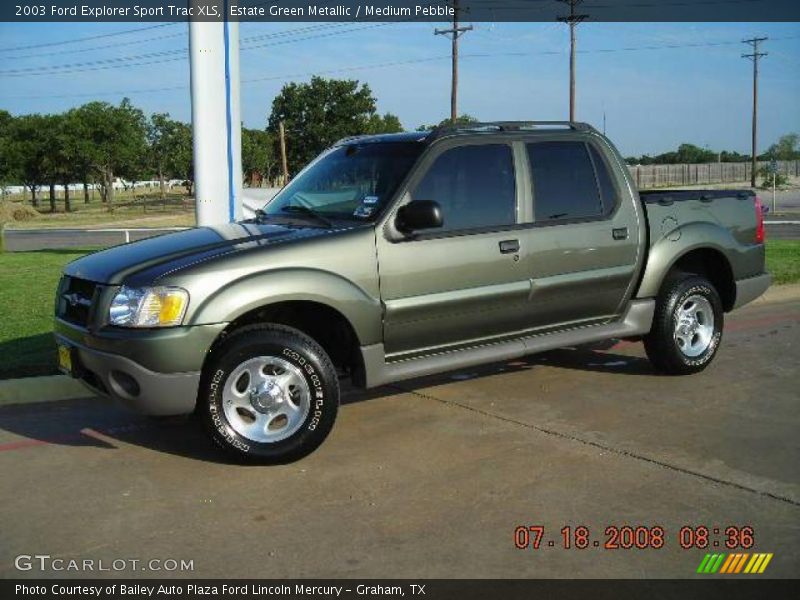 Estate Green Metallic / Medium Pebble 2003 Ford Explorer Sport Trac XLS
