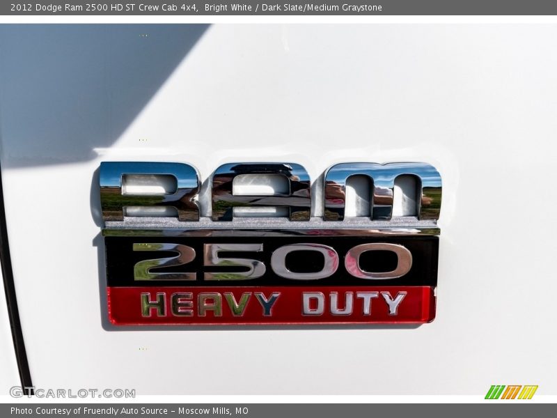 Bright White / Dark Slate/Medium Graystone 2012 Dodge Ram 2500 HD ST Crew Cab 4x4