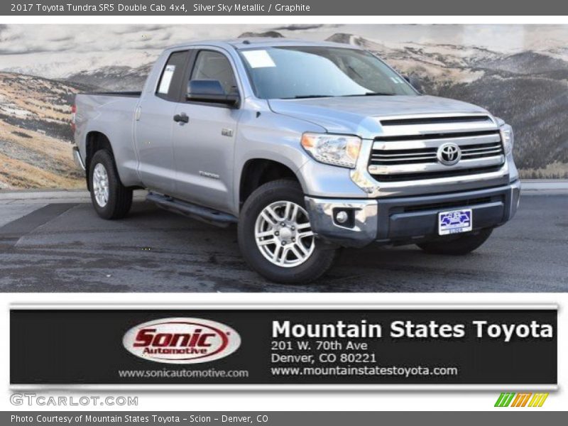 Silver Sky Metallic / Graphite 2017 Toyota Tundra SR5 Double Cab 4x4