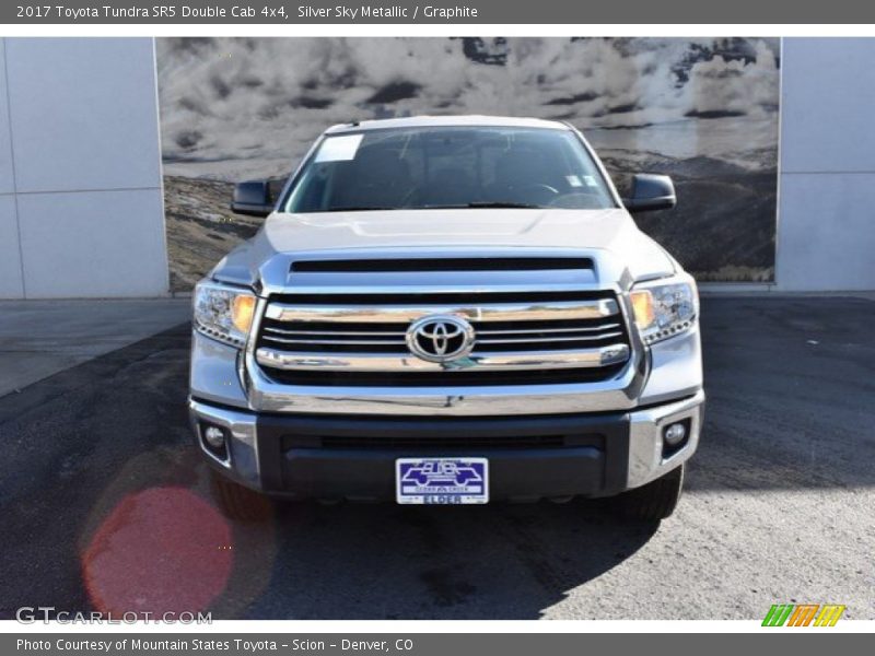Silver Sky Metallic / Graphite 2017 Toyota Tundra SR5 Double Cab 4x4