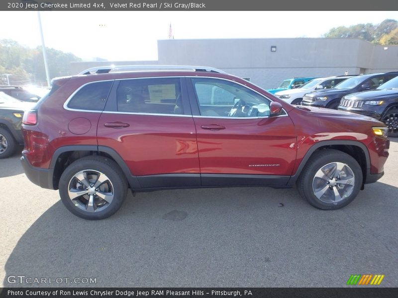 Velvet Red Pearl / Ski Gray/Black 2020 Jeep Cherokee Limited 4x4