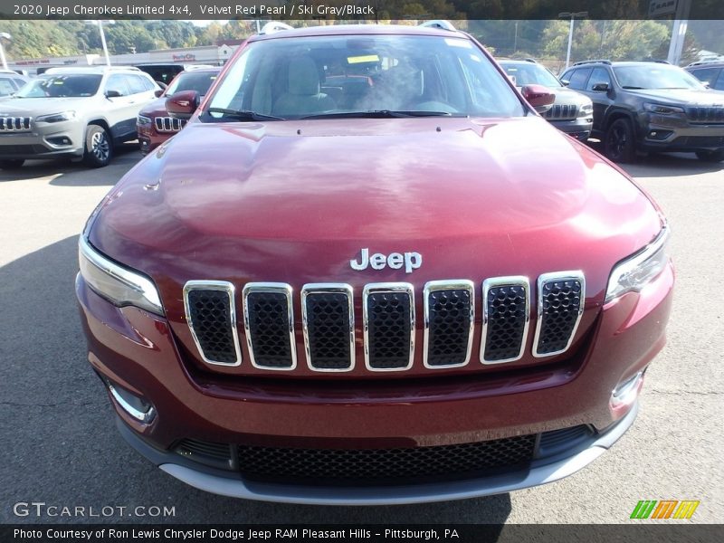 Velvet Red Pearl / Ski Gray/Black 2020 Jeep Cherokee Limited 4x4