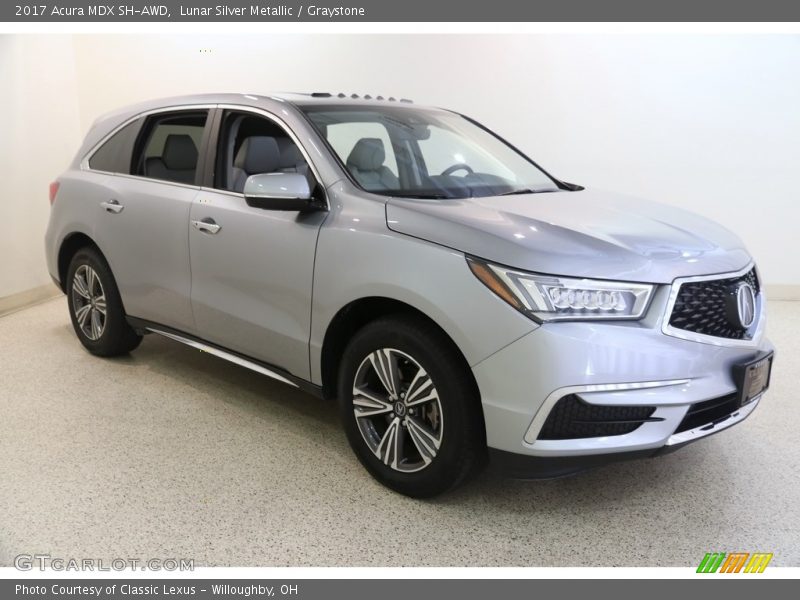 Lunar Silver Metallic / Graystone 2017 Acura MDX SH-AWD