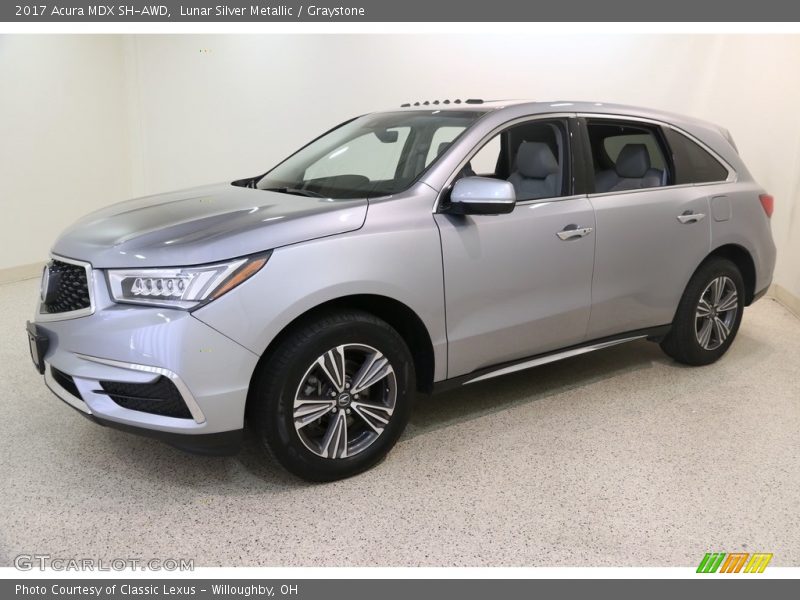 Lunar Silver Metallic / Graystone 2017 Acura MDX SH-AWD